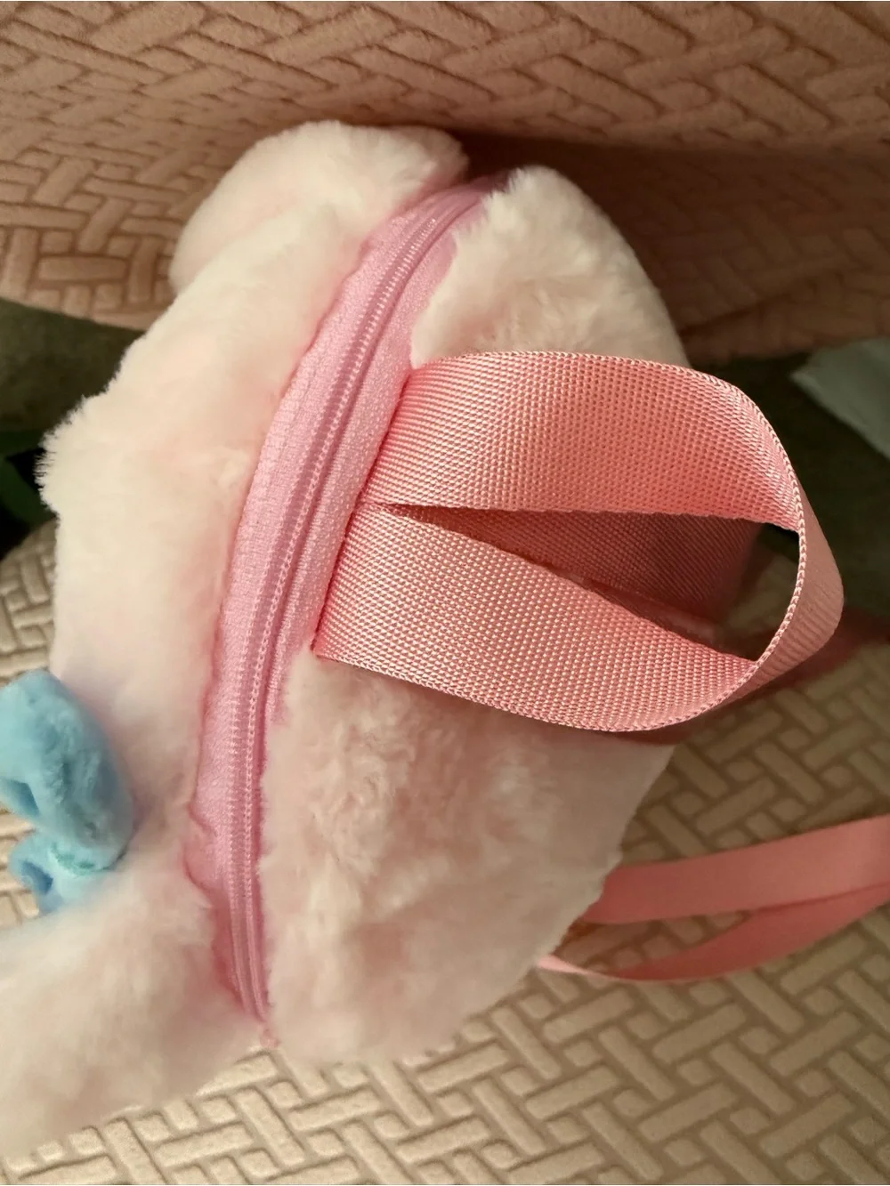 Plush Pink Bunny Kids Backpack Plush Toy
